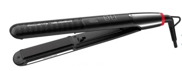 Випрямитель Rowenta x Karl Lagerfeld K/Pro Stylist Straightener, темп.режимов-8, 140-210С, дисплей, иониз., керам., черн.