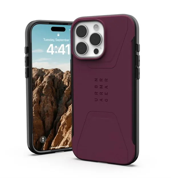 Чохол UAG для iPhone 16 Pro Max, Civilian Magsafe, Bordeaux