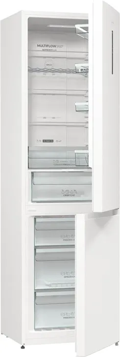 Холодильник с нижн. мороз. камерой Gorenje NRK6202AW4, 200х60х60см, 2 дв., 235(96)л, А++, Total NF , Зона св-ти, Внешн.диспл, бе фото