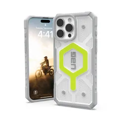 Чохол UAG для iPhone 16 Pro Max, Pathfinder Clear Magsafe, Active Neon фото