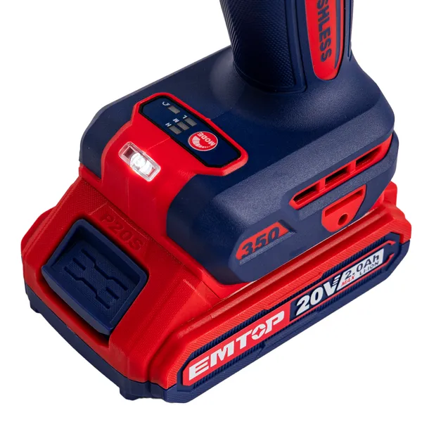 Гайковерт аккумуляторный ударный EMTOP ECIWL2035 (АКБ + ЗУ) купить онлайн