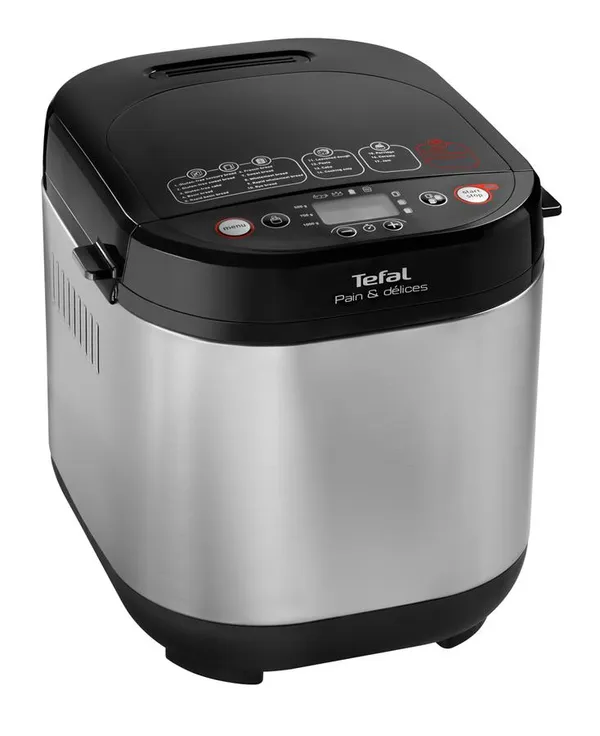 Хлебопечка Tefal PainEtDelice 720Вт, программ-20, макс.вес -1кг, форма-прямоугольник, металл, черный