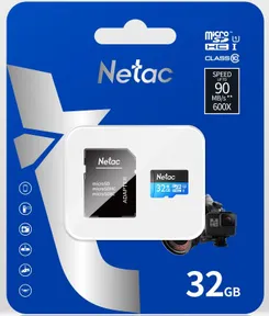 Карта пам'яті Netac microSD  32GB C10 UHS-I R80MB/s + SD фото