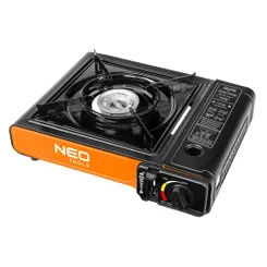 Плитка газова портативна Neo Tools, 2.1 кВт, п’єзорозпал, 150г/год, кейс фото