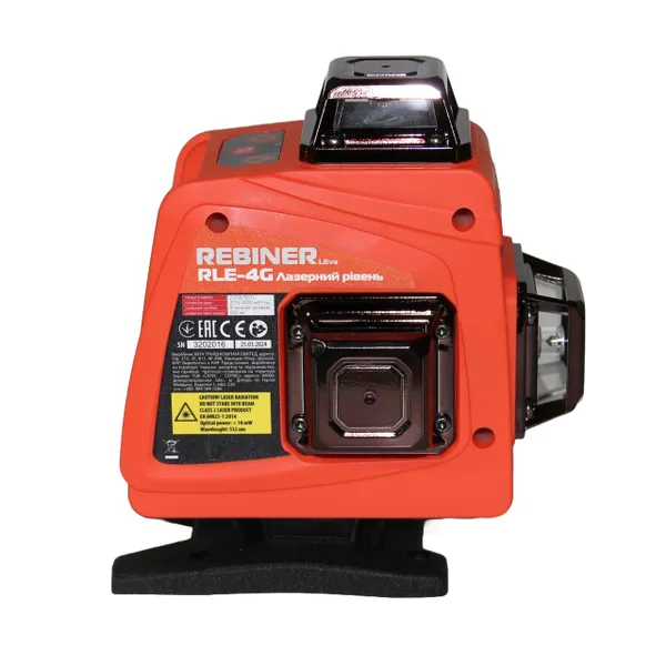 Лазерний рівень 16 променів Rebiner RLE-4G зелений діод купити в Україні
