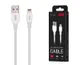Кабель USB-A > Lightning заряджання/синхронізації 2E 1м, Glow, білий