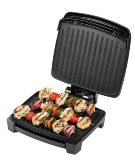 Гриль George Foreman прижимной Immersa Medium, 1300Вт, темп. режимов-1, съёмные пластины, металл, пластик, черный