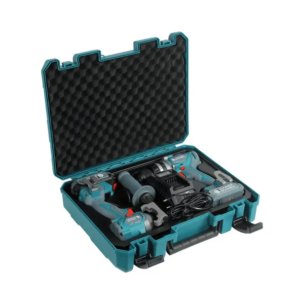 Набір із двох акумуляторних інструментів Konner&Sohnen KS IDISD 20V SET 2 20В дриль ударний, гвинтоверт, швидкий ЗП 2А акб 2х2А·год кейс 5кг купити в Україні