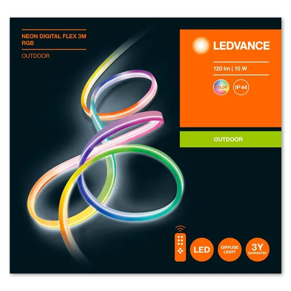 NEON DIGITAL FLEX LEDVANCE 3M 1 Силикон 30000 15,00 120 A ++ / A + / A 160 IP44 15000