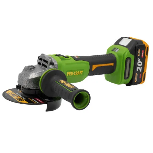 Аккумуляторная болгарка бесщеточная (125 мм, 20 В) Procraft PWA-220 (аккумуляторная шлифмашина угловая)