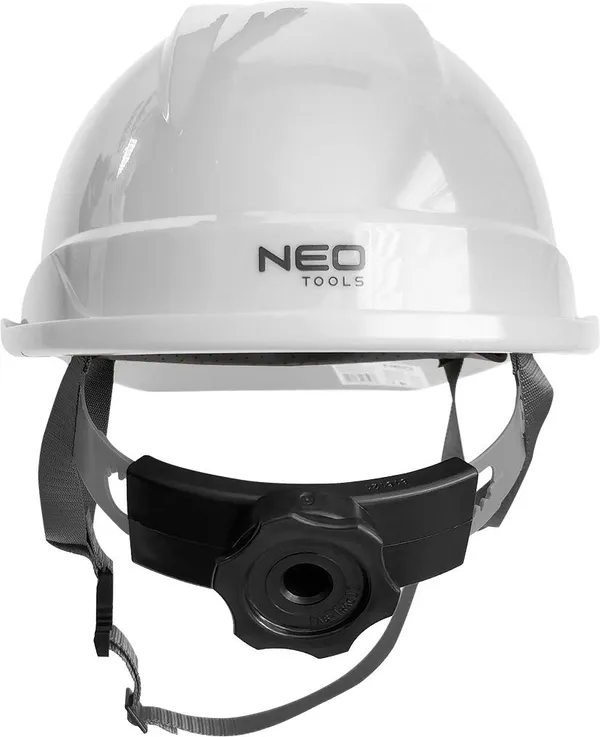 Каска защитная Neo Tools, пластик ABS, пряжка для регулировки, белый цена в Украине