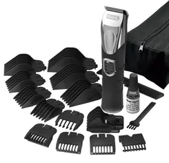 Тример WAHL Total Beard Grooming Kit, для бороди і вусів, мережа+акум., насадок-12, сталь, чорний фото