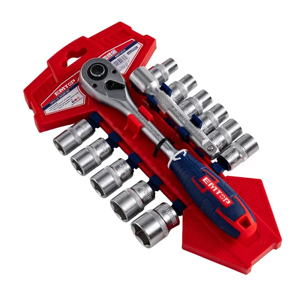 Набор торцевых головок 1/4" EMTOP ESKT14141, 14 шт цена в Украине