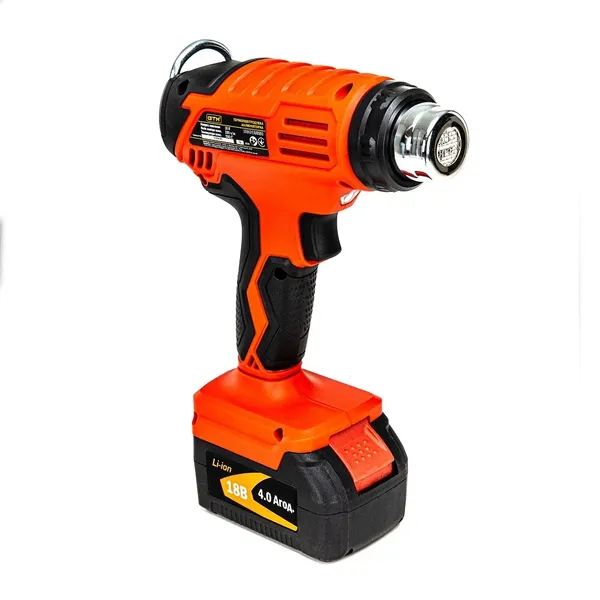 Купити Термоповітродувка акум. HGC18/550, 18В, 350/550С, 160/200л/хв, +акум. 4Аг, зарядний пристрій