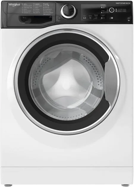 Стиральная машина Whirlpool фронтальная, 6кг, 1200, A+++, 43см, дисплей, инвертор, люк черный, белый