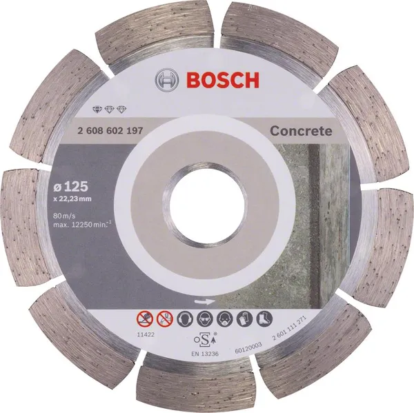 Диск алмазний Bosch Standard for Concrete, 125х22.23мм, по бетону