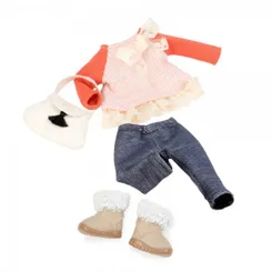 Набір одягу для ляльок 15см LORI Блуза з мереживами фото