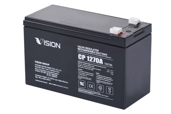 Аккумулятор Vision CP, 12V, 7 Ah