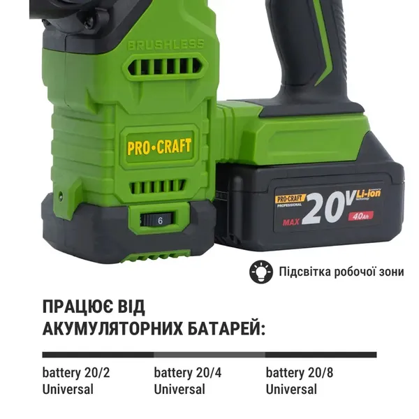 Аккумуляторный перфоратор Procraft PHA30 Кейс (с 2 акб и ЗП) купить в Украине