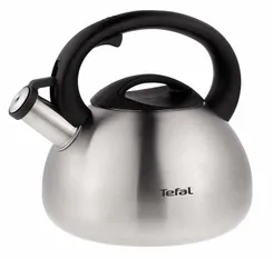 Чайник со свистком Tefal, 2.5л, нержавеющая сталь, платик фото