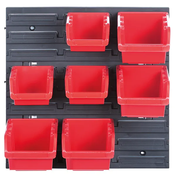 Подвесная панель с набором контейнеров для хранения Kistenberg KOR5, панель 38.6*1.8*39см, 7 контейнеров, пластик