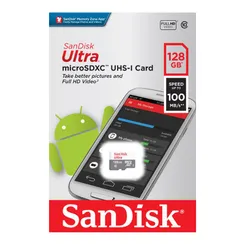 Карта пам'яті SanDisk microSD  128GB C10 UHS-I R100MB/s Ultra фото