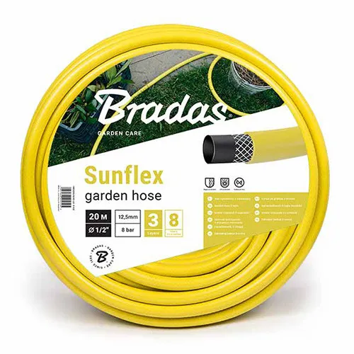 Шланг поливочный армированный Sunflex 3/4" (19 мм) 25 м WMS3/425 Bradas польский