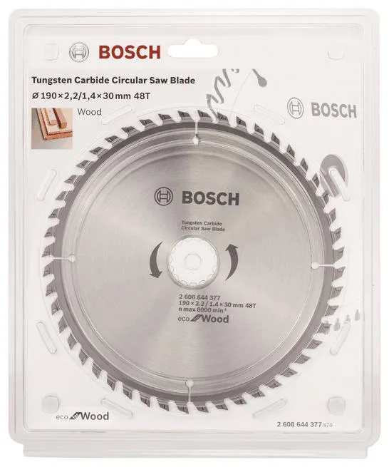Диск пильный Bosch Eco for Wood 190x2.2x30-48T цена в Украине