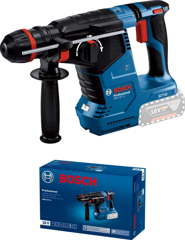 Перфоратор акумуляторний Bosch GBH 187-LI SDS-plus 18В 2.4Дж 3кг без АКБ та ЗП