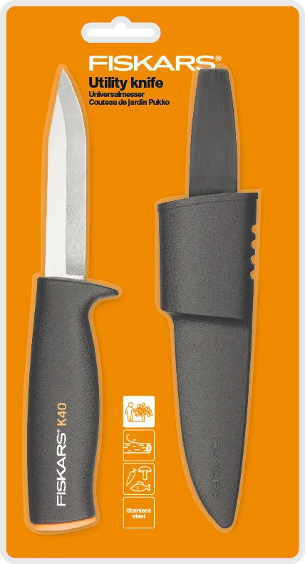 Нож общего назначения с чехлом Fiskars K40 фото №3