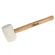 Киянка гумова 450 г, 60 мм дерев'яна ручка Kubis 02-02-4345 біла купити в Україні