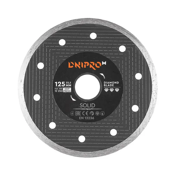 Алмазный диск Dnipro-M Solid 125 22,2 мм фото №1