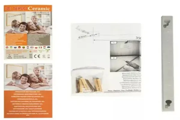 Заказать Керамическая электронагревательная панель с терморегулятором Teploceramic TCM-RA1000-800179, до 20 м2, 120 х 60 см с доставкой