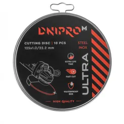 Диск отрезной Dnipro-M Ultra 125 мм 1,0 мм 22.2 мм 10 шт/уп фото