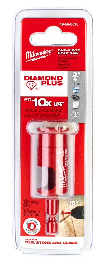 Коронка алмазна Diamond Plus MILWAUKEE, діаметр 20мм (з хвостовиком) цена в Украине