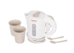 Электрочайник Tefal Travel-o-city 0.5л, Strix, пластик, в комплекте 
2 стакана + 2ложки, бело-бежевый фото