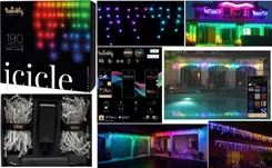 Гирлянда Smart LED Twinkly Icicle RGB 190 IP44 5м прозрачный кабель фото