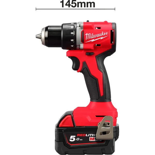 Шуруповерт-дрель аккумуляторная Milwaukee BLDDRC-502С 18В 2х5А·час 60.5Нм 0·1700об·мин ЗП M12-18C кейс 1.5кг купить в Украине