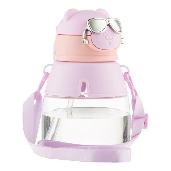 Пляшка для води Ardesto Space 550мл, пластик, рожевий