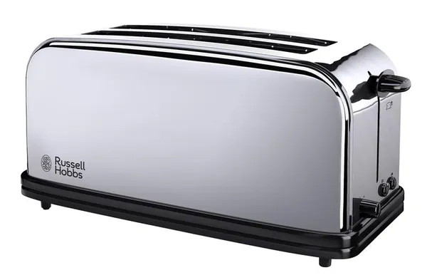 Тостер Russell Hobbs Chester 1600Вт, длинные слоты на 4 тоста, металл, серебристый