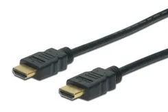 Кабель HDMI (M/M) DIGITUS, 3м, High speed/Ethernet, чорний фото