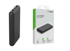 Акумулятор портативний літій-іонний Power Bank Belkin 20000мА·год, 15Вт, 2хUSB-A/USB-C, чорний фото