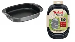 Форма для запекания Tefal La Recyclee, овальная, с ручками, 24х36см, алюминий, черный фото