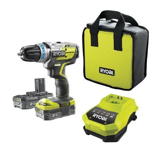 Шуруповерт-дрель Ryobi ONE+ R18PDBL-220S (АКБ+ЗУ) фото №4