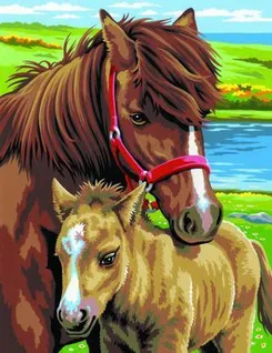 Набір для творчості Sequin Art Painting by numbers Junior-pairs Коні 23*30см, 2од. фото
