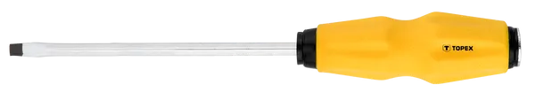 Отвертка TOPEX, плоская, ударная, SL6x150мм, сталь CrV