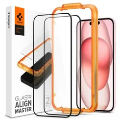 Захисне скло Spigen для iPhone 15 Plus, tR AlignMaster FC (2 Pack), Clear фото