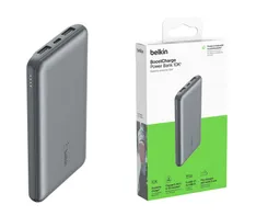 Портативное зарядное устройство Power Bank Belkin 10000мАч, 15Вт, 2хUSB-A/USB-C, серый фото