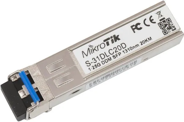 Трансивер MikroTik S-31DLC20D SFP, 1x1000BaseLX, SM, 20км