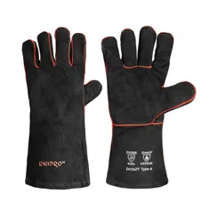 Перчатки сварщика Dnipro-M Чёрные XL фото